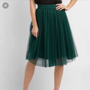 Emerald green XL tulle full skirt